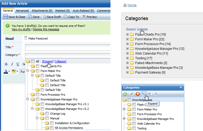 Expand/Collapse tree button