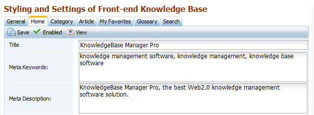 Meta Data for Home Page of Best Knowledge Base Software