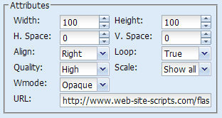 Flash Object Properties