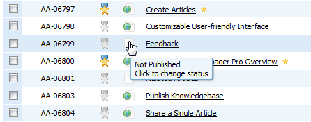 Article approval process in knowledge base software.