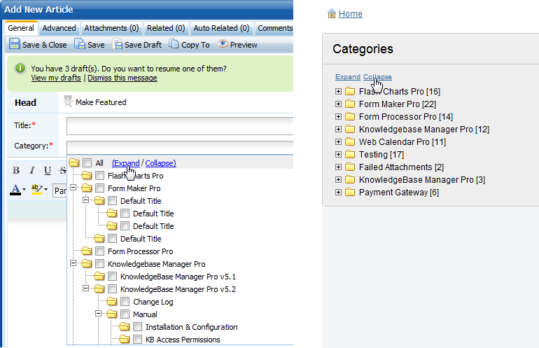 Expand/Collapse tree button